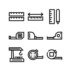 measure icon or logo isolated sign symbol vector illustration - high quality black style vector icons
