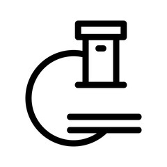 microscope icon or logo isolated sign symbol vector illustration - high quality black style vector icons

