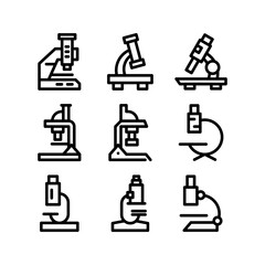 microscope icon or logo isolated sign symbol vector illustration - high quality black style vector icons
