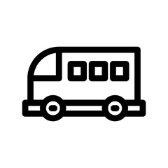 minibus icon or logo isolated sign symbol vector illustration - high quality black style vector icons
