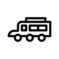 minibus icon or logo isolated sign symbol vector illustration - high quality black style vector icons
