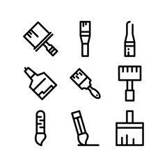 Obraz premium paint brush icon or logo isolated sign symbol vector illustration - high quality black style vector icons 