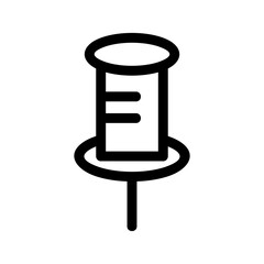 push pin icon or logo isolated sign symbol vector illustration - high-quality black style vector icons
