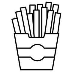 french fries icon illustration