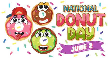 Happy doughnut day in June logo