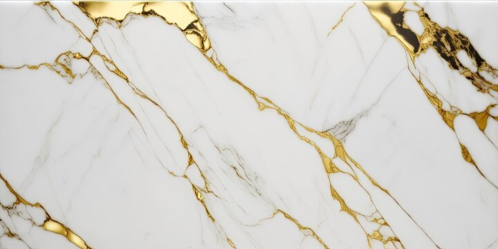 Gold and white marble stone textured background wallpaper. Generative AI