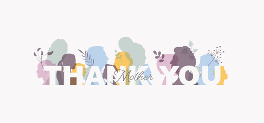 Thank You, Mother banner. Modern design.