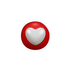 Heart like icon. Social media icon. Chat comment reactions, icon template like love heart message.