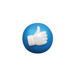 Thumbs up icon. Social media icon. Chat comment reactions, icon template like love heart message.