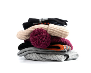 Winter Hat Isolated, Knitted Cap, Beige Winter Hat on White Background