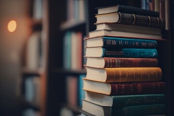 Explore a world of knowledge with our stunning library stock photos, featuring stacks of books and bookshelves as the perfect background for your educational designs