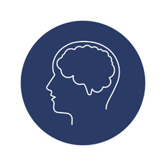 head, brain, human head icon