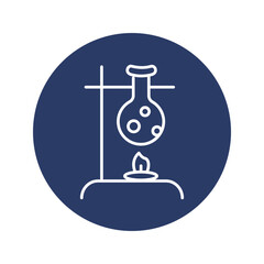 chemistry, laboratory, science, biotechnology, Chemistry flask and spirit lamp icon