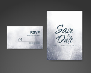 Wedding invitation with abstract watercolor background