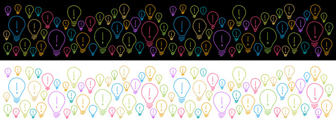 Bulbs Colorful Sketch Horizontal