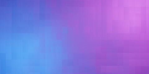 Widescreen abstract wallpaper or backdrop with pixelated texture surface, purple pink and blue pixel background