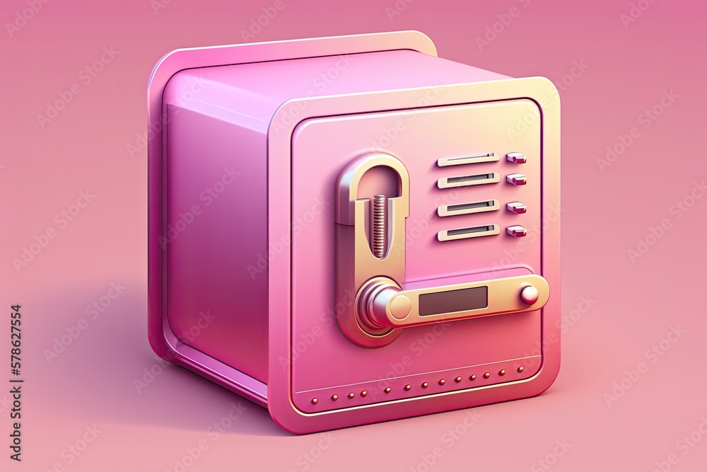Poster the lock icon for a folder is shown here on a pink gradient background. an up to date electronic saf