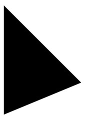 Black triangle icon. Modern simple mouse cursor