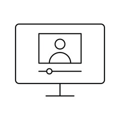 computer, television, video, online video streaming icon