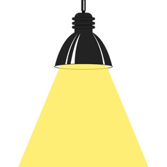 Vector Isolated projector. Lamp Modern interior bulb Icon. Place for your text.