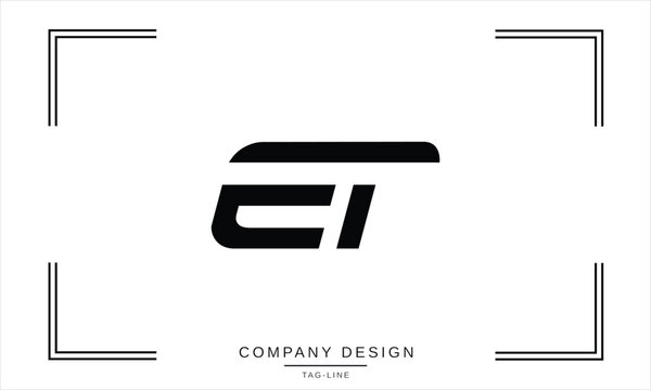 ET, TE, Abstract Letters Logo Monogram