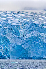 Deep Blue Glacier, Albert I Land, Arctic, Spitsbergen, Svalbard, Norway, Europe
