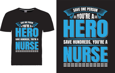 vector Nurse T-shirt Design template