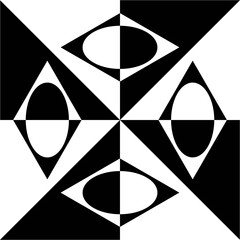 Minimalist abstract black and white geometry design. Geometric shapes wall art. Modern wall art style. Geometric shape illustration concept.
