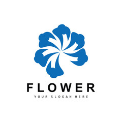 Flower Logo, Ornamental Plant Design, Plant Vector, Product Brand Template Icon