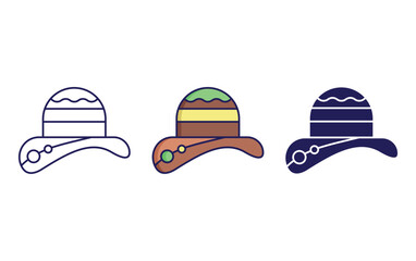 Fototapeta premium Hat vector icon
