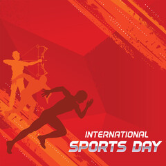 Sports Background Vector. International Sports Day Illustration. Graphic Design for the decoration of gift certificates, banners, and flyer