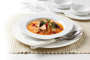traditional cabbage soup from the czech republic