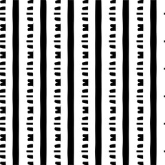  Seamless pattern with  abstract shapes. Black and white geometric  wallpaper. Repeating pattern for decor, textile and fabric.Abstraction art.