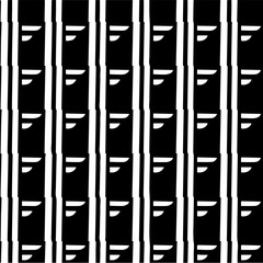  Seamless pattern with  abstract shapes. Black and white geometric  wallpaper. Repeating pattern for decor, textile and fabric.Abstraction art.