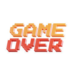 Game Over Screen Display 3D Icon