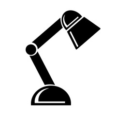  Vector illustration, web icon. Lamp. Flat design. Isolated on a white background.