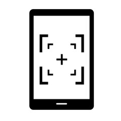 Obraz premium Vector illustration, web icon. Phone screen. Flat design. Isolated on a white background.