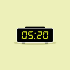 Colorful Digital Clock Icon Vector Template