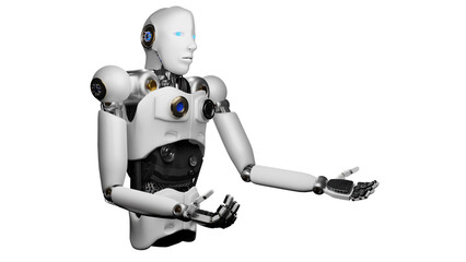 Robot community AI connect technology investment, business lifestyle smart robot AI Learning and Artificial Intelligence Concept PNG