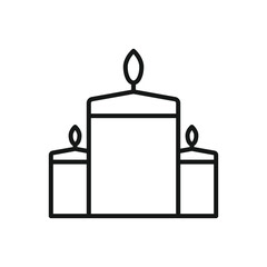 Editable Icon of Candle, Vector illustration isolated on white background. using for Presentation, website or mobile app
