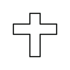 Editable Icon of Crucifix, Vector illustration isolated on white background. using for Presentation, website or mobile app