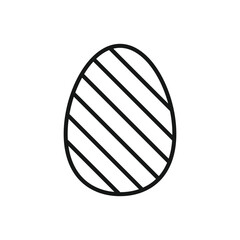 Editable Icon of Easter Egg, Vector illustration isolated on white background. using for Presentation, website or mobile app
