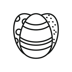 Editable Icon of Easter Egg, Vector illustration isolated on white background. using for Presentation, website or mobile app