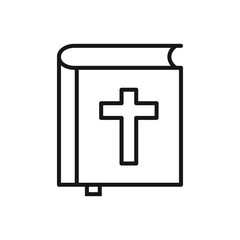 Fototapeta premium Editable Icon of Bible, Vector illustration isolated on white background. using for Presentation, website or mobile app