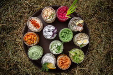 Cream in a jar with decorations