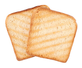 Grilled toast bread, slices, transparent background