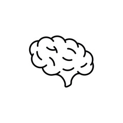 Brain medical isolated on white background. Minimal design. Vector illustration