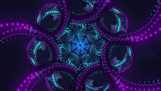 A vibrant and hypnotic VJ background with flashing colors and mesmerizing designs.