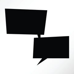 Minimalist vector of a doodle chat bubbles.