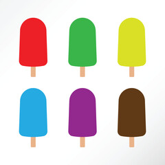 Minimalist and cute vector design of an ice cream.